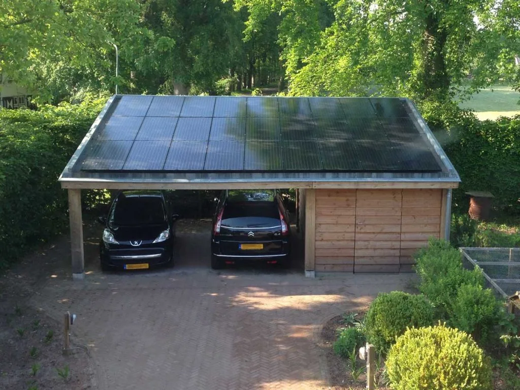 Woningen met zonnepanelen als voorbeeld van verduurzaming